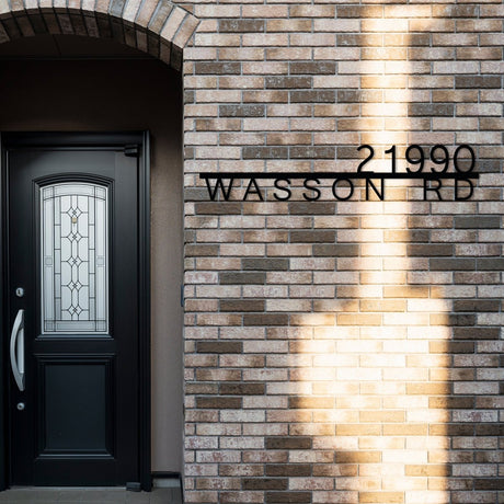 Metal Address Sign for House - BrossHome Metal Wall Art