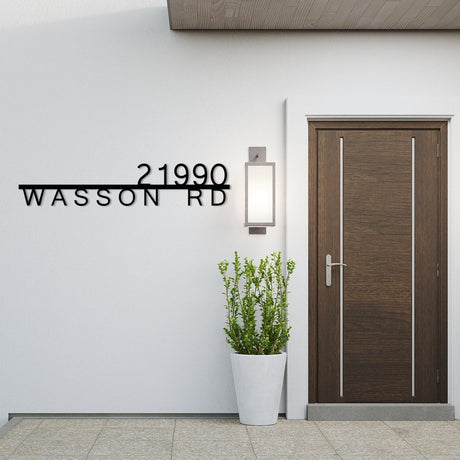 Metal Address Sign for House - BrossHome Metal Wall Art