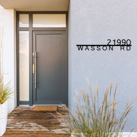 Metal Address Sign for House - BrossHome Metal Wall Art