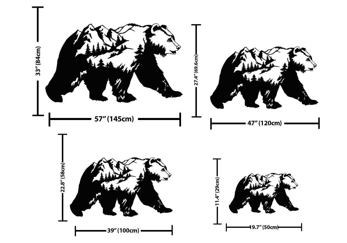 Metal Bear Wall Art - BrossHome Metal Wall Art