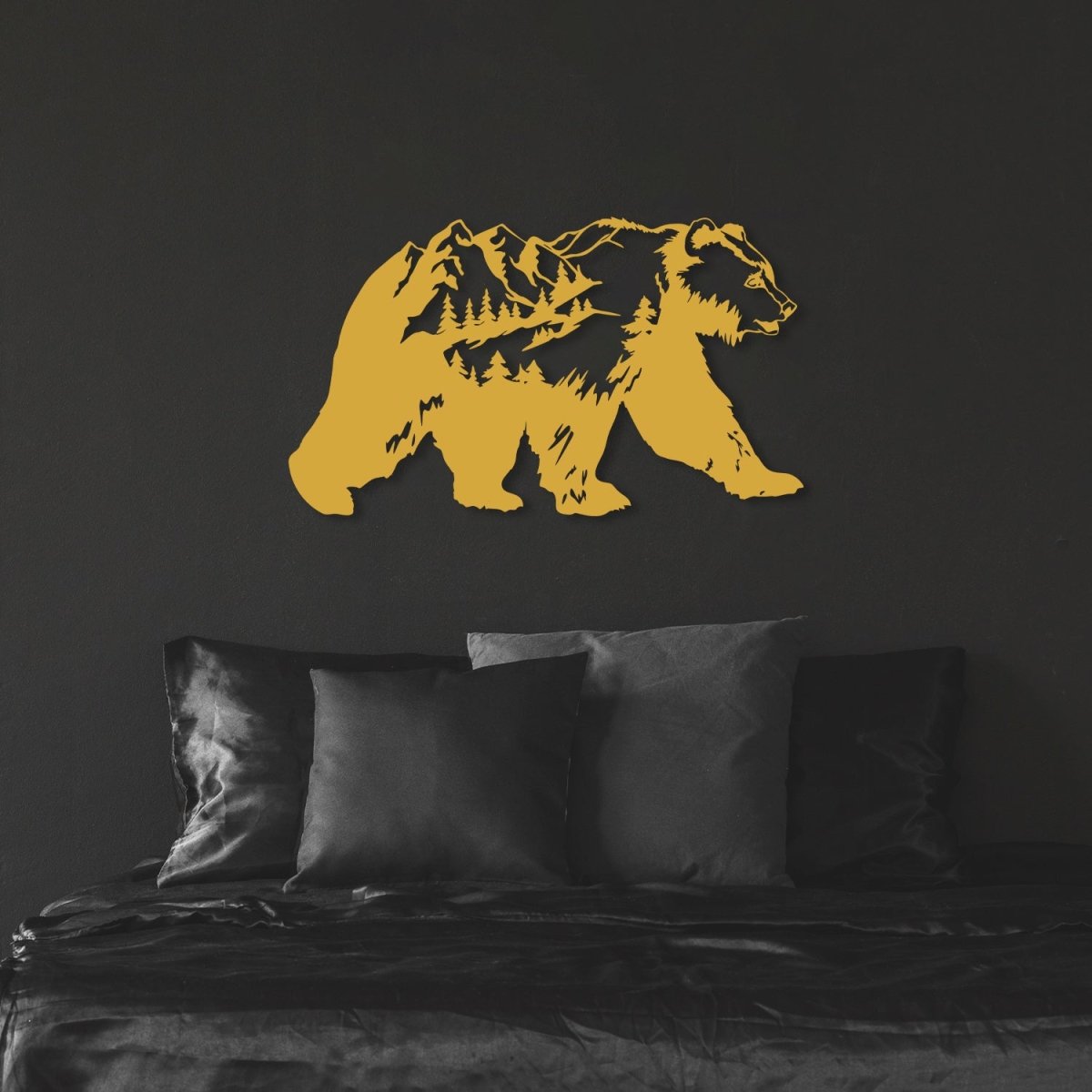 Metal Bear Wall Art - BrossHome Metal Wall Art