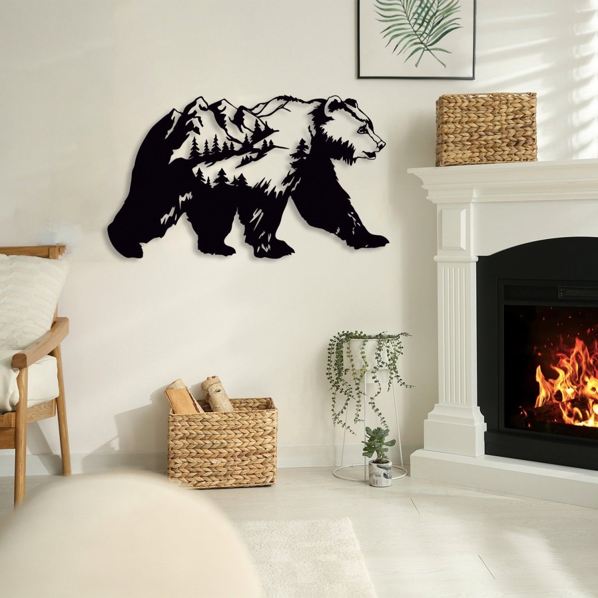 Metal Bear Wall Art - BrossHome Metal Wall Art
