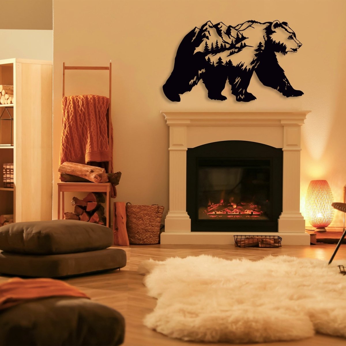 Metal Bear Wall Art - BrossHome Metal Wall Art