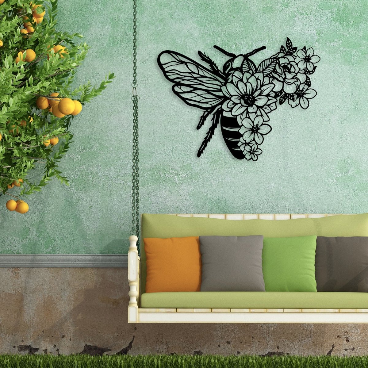 Metal Bee Wall Decor - BrossHome Metal Wall Art