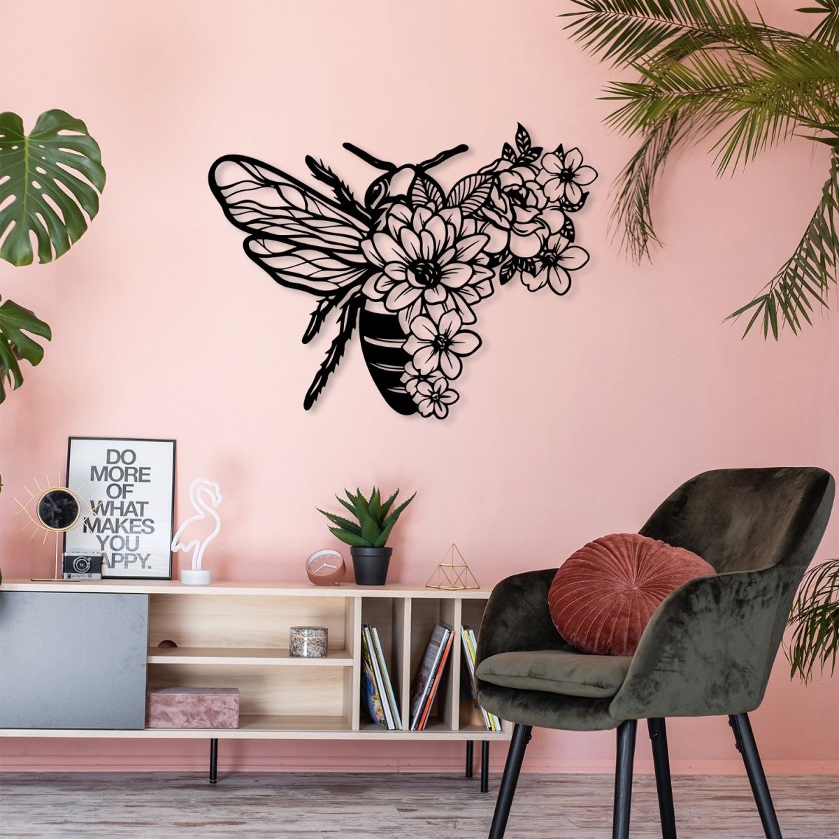Metal Bee Wall Decor - BrossHome Metal Wall Art