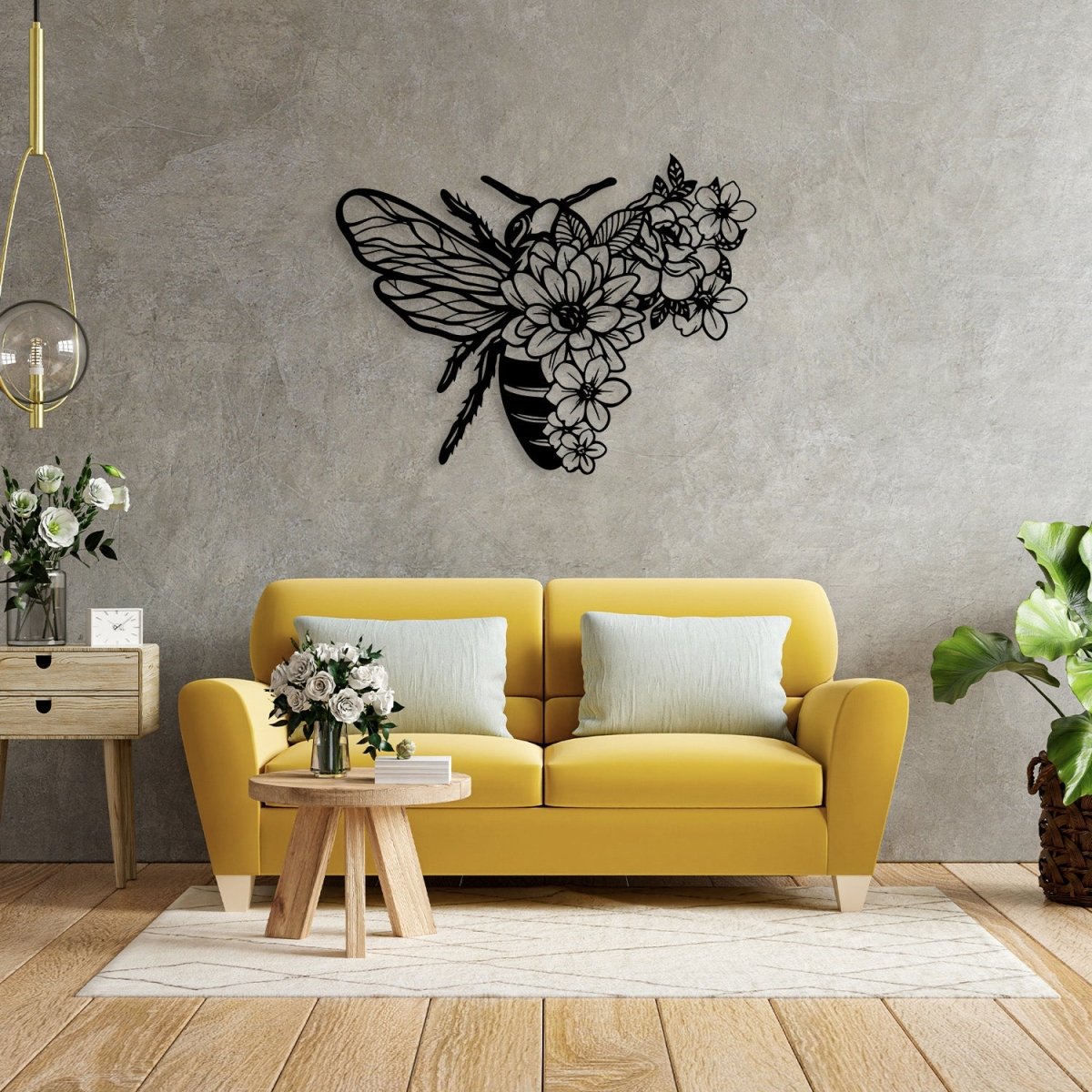 Metal Bee Wall Decor - BrossHome Metal Wall Art