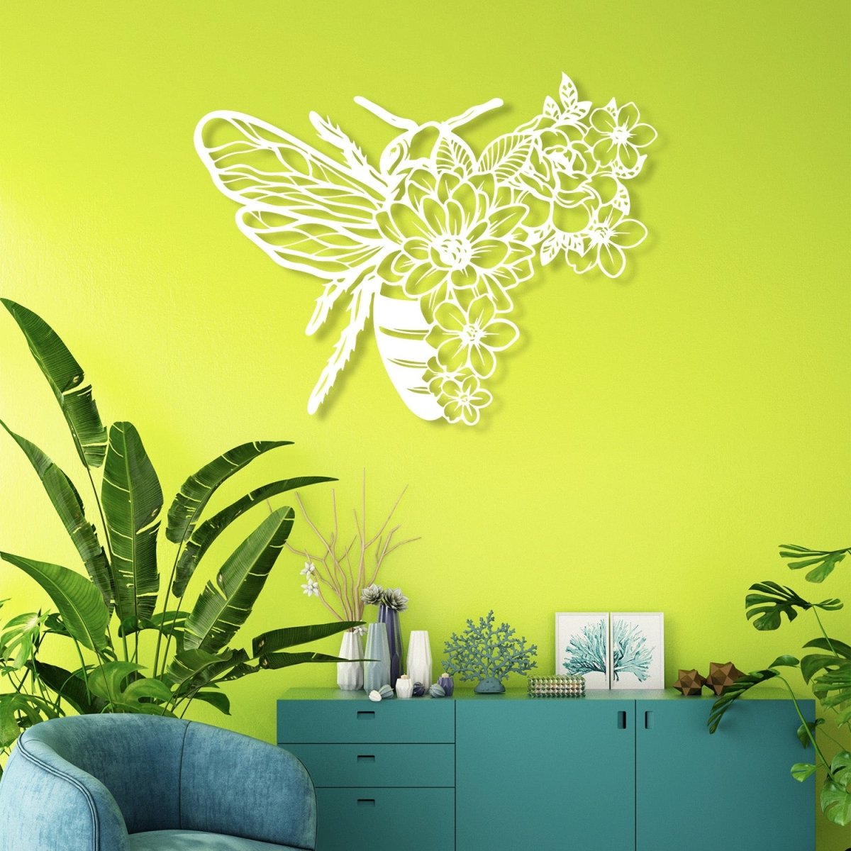 Metal Bee Wall Decor - BrossHome Metal Wall Art