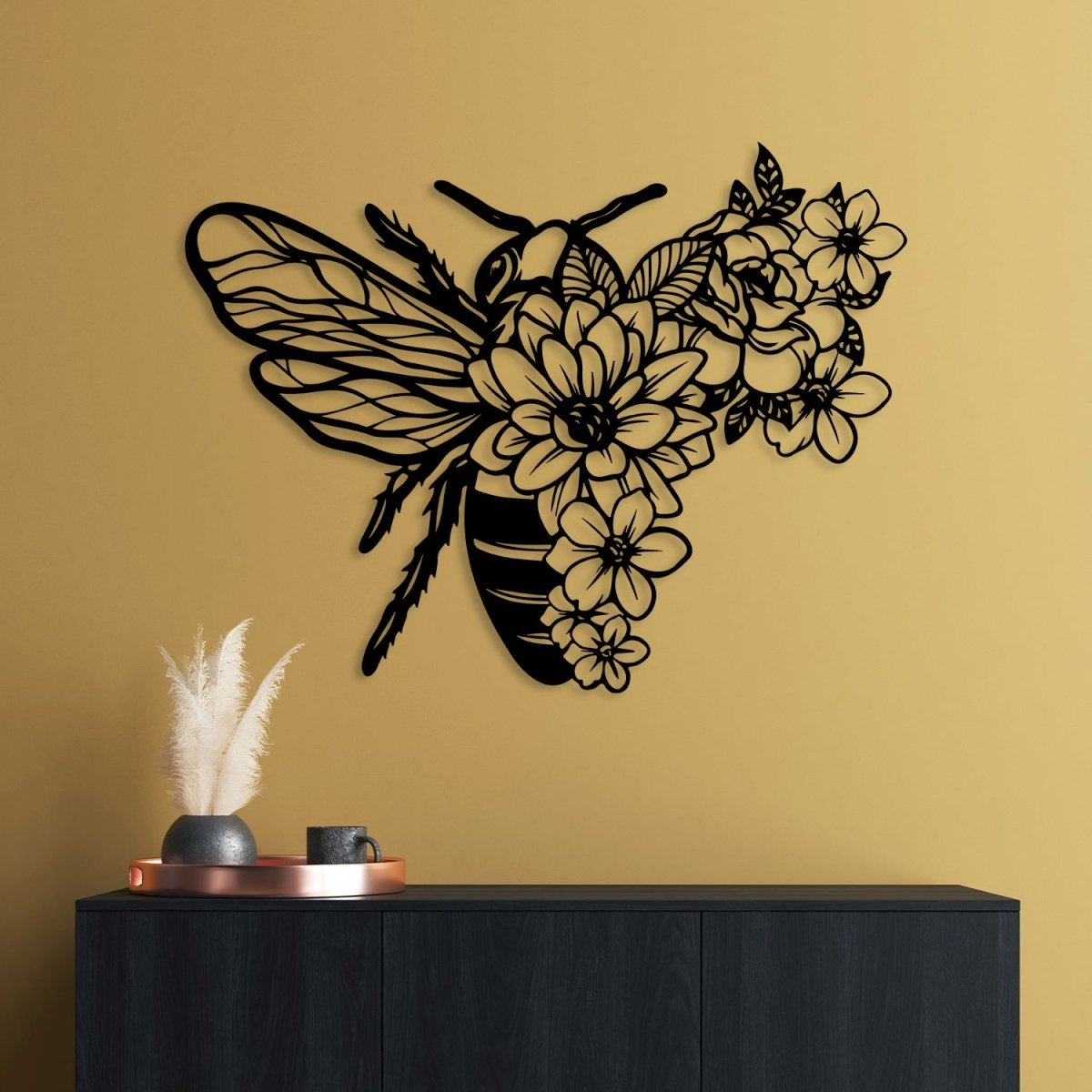Metal Bee Wall Decor - BrossHome Metal Wall Art