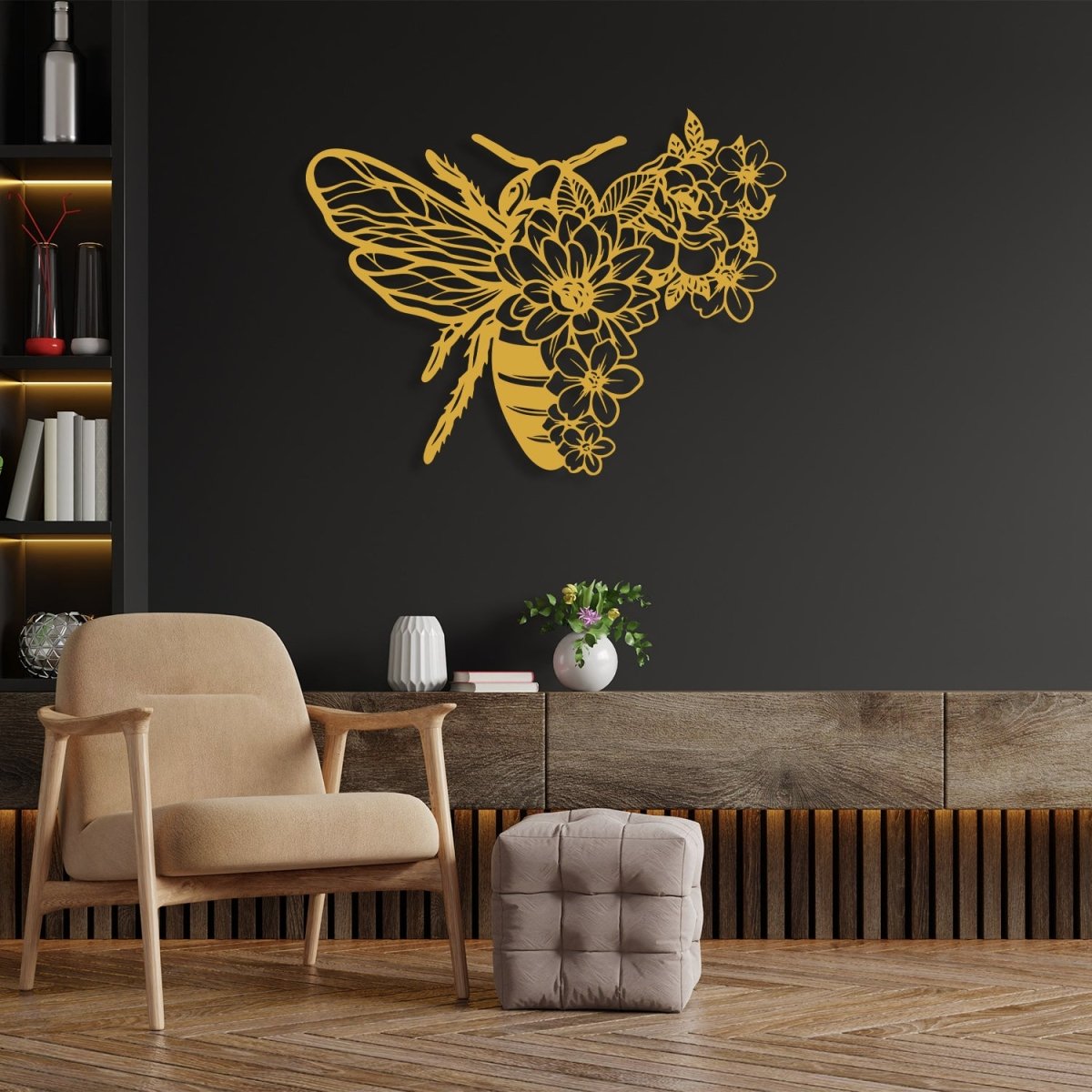 Metal Bee Wall Decor - BrossHome Metal Wall Art