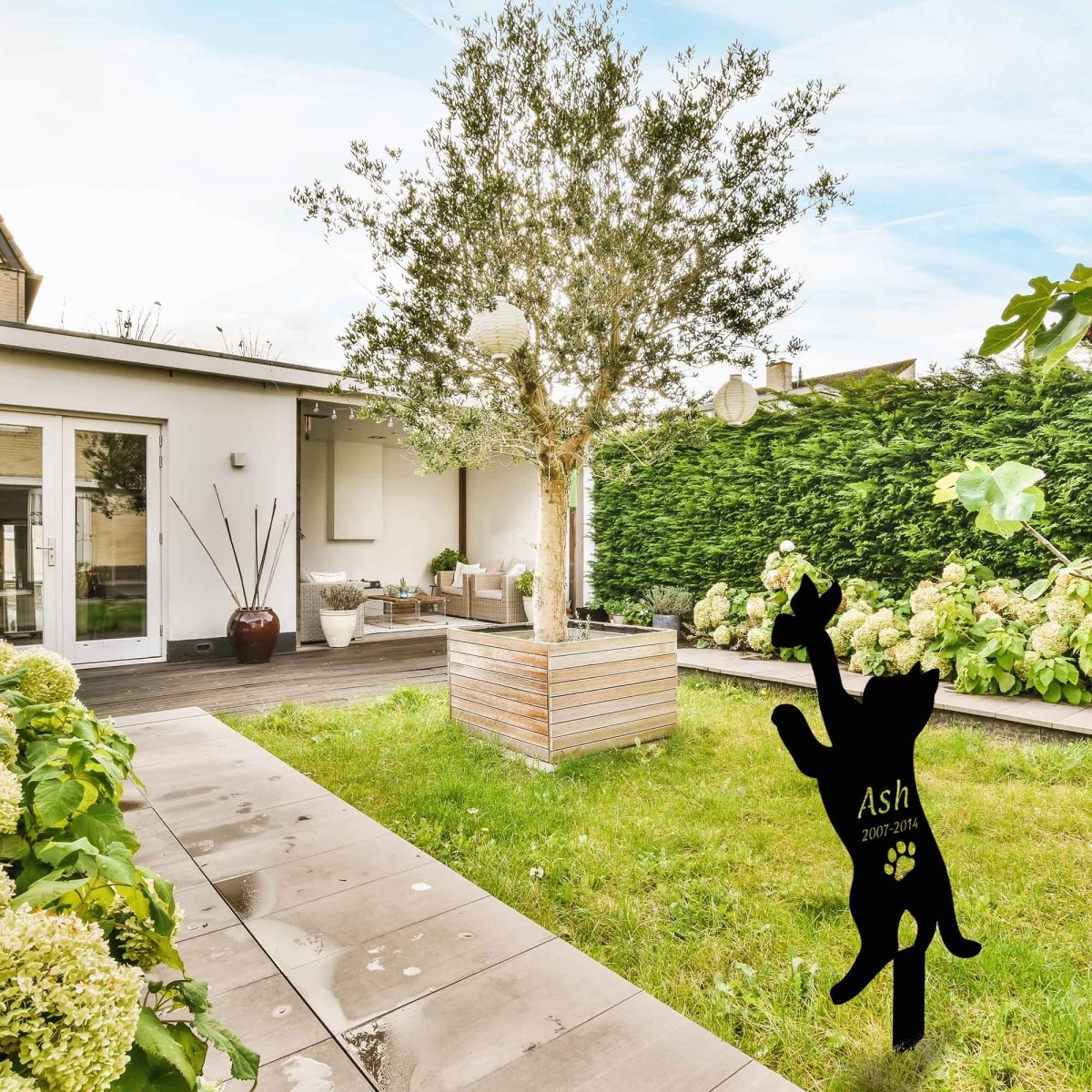 Metal Black Cat Yard Stake - BrossHome Metal Wall Art