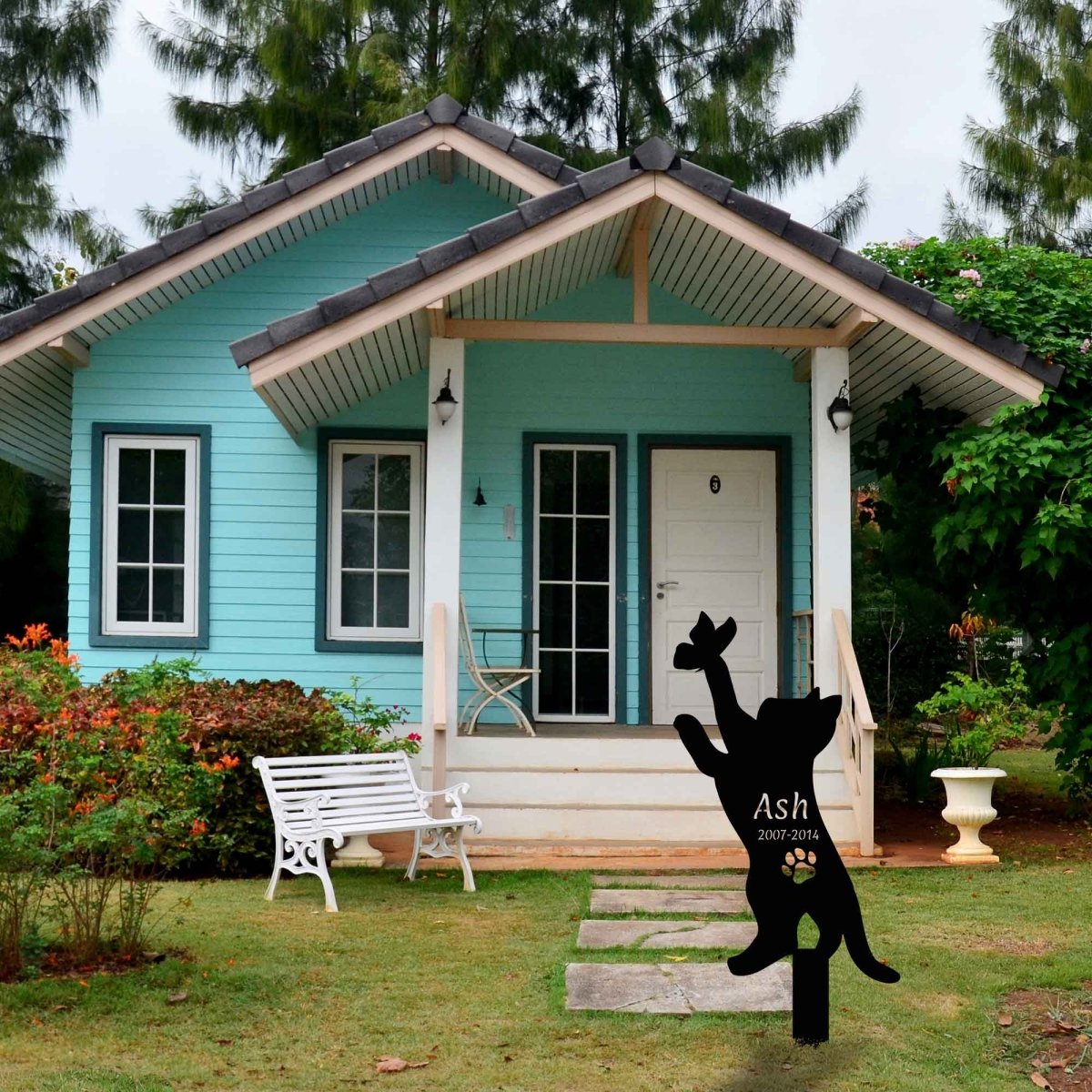 Metal Black Cat Yard Stake - BrossHome Metal Wall Art