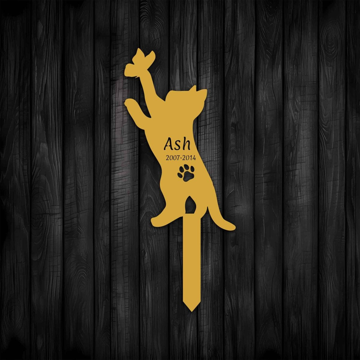 Metal Black Cat Yard Stake - BrossHome Metal Wall Art