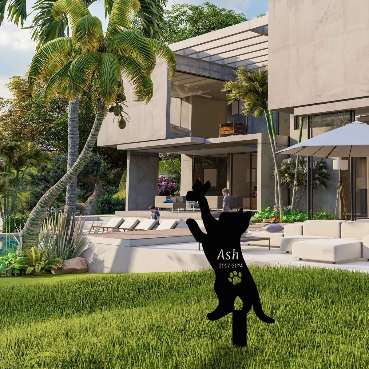 Metal Black Cat Yard Stake - BrossHome Metal Wall Art