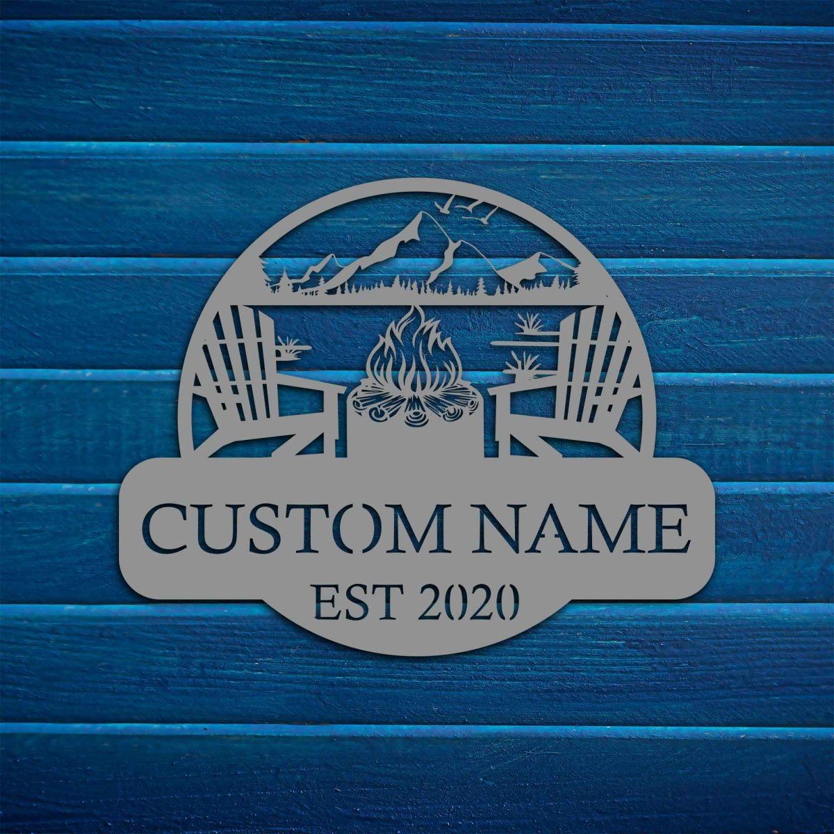 Metal Campfire Sign - BrossHome Metal Wall Art