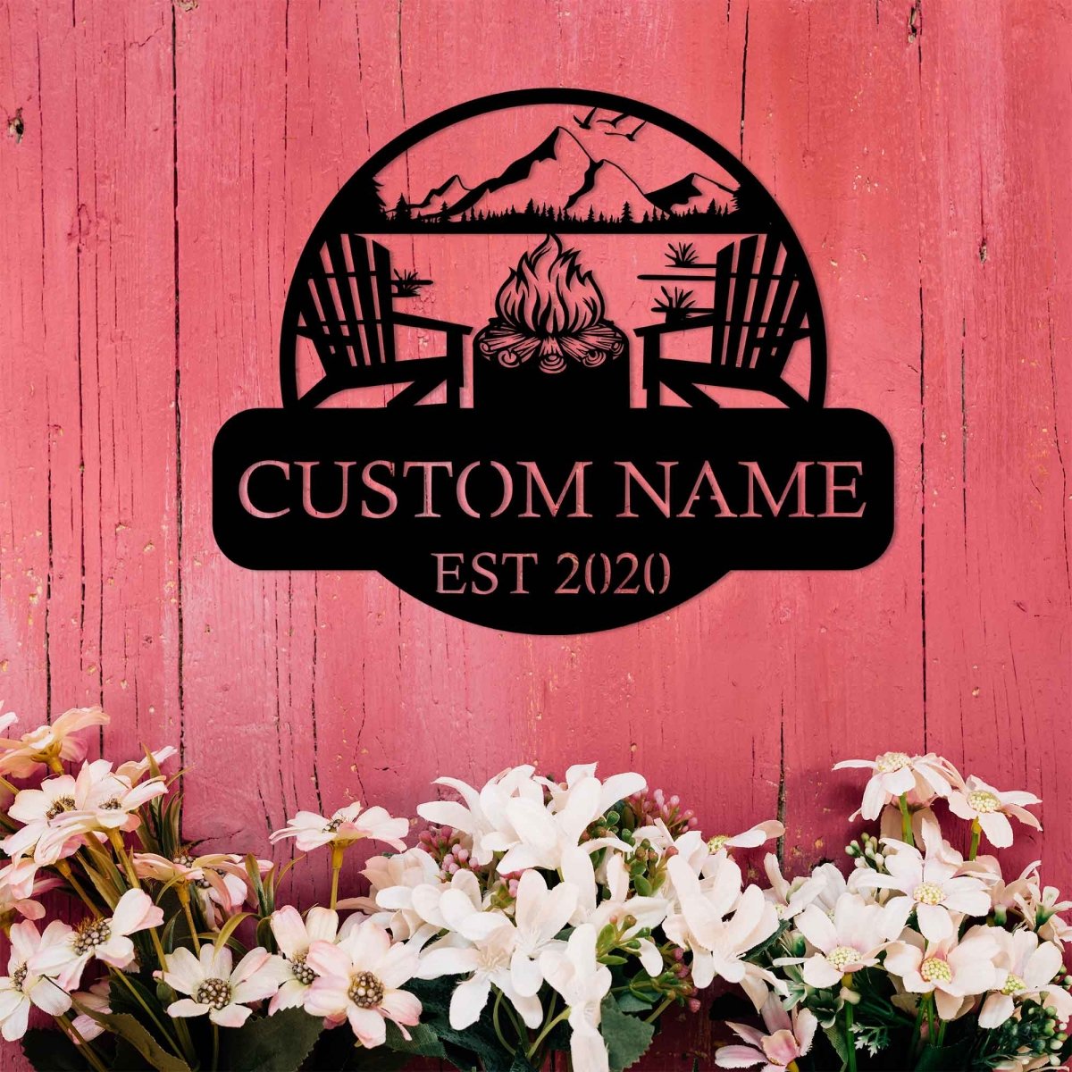 Metal Campfire Sign - BrossHome Metal Wall Art