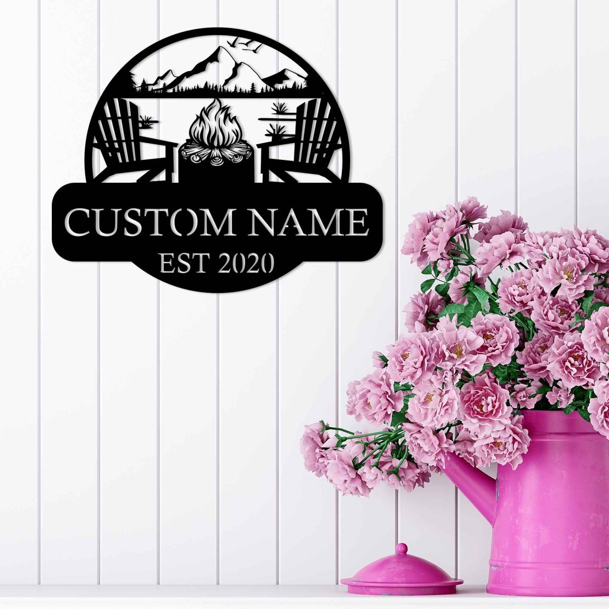 Metal Campfire Sign - BrossHome Metal Wall Art