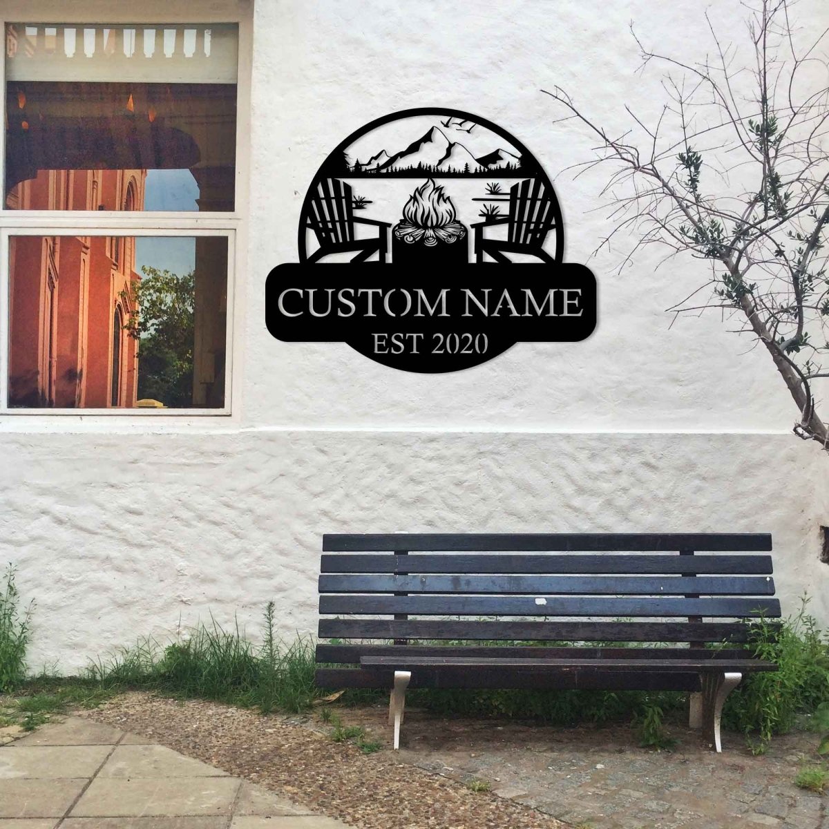 Metal Campfire Sign - BrossHome Metal Wall Art