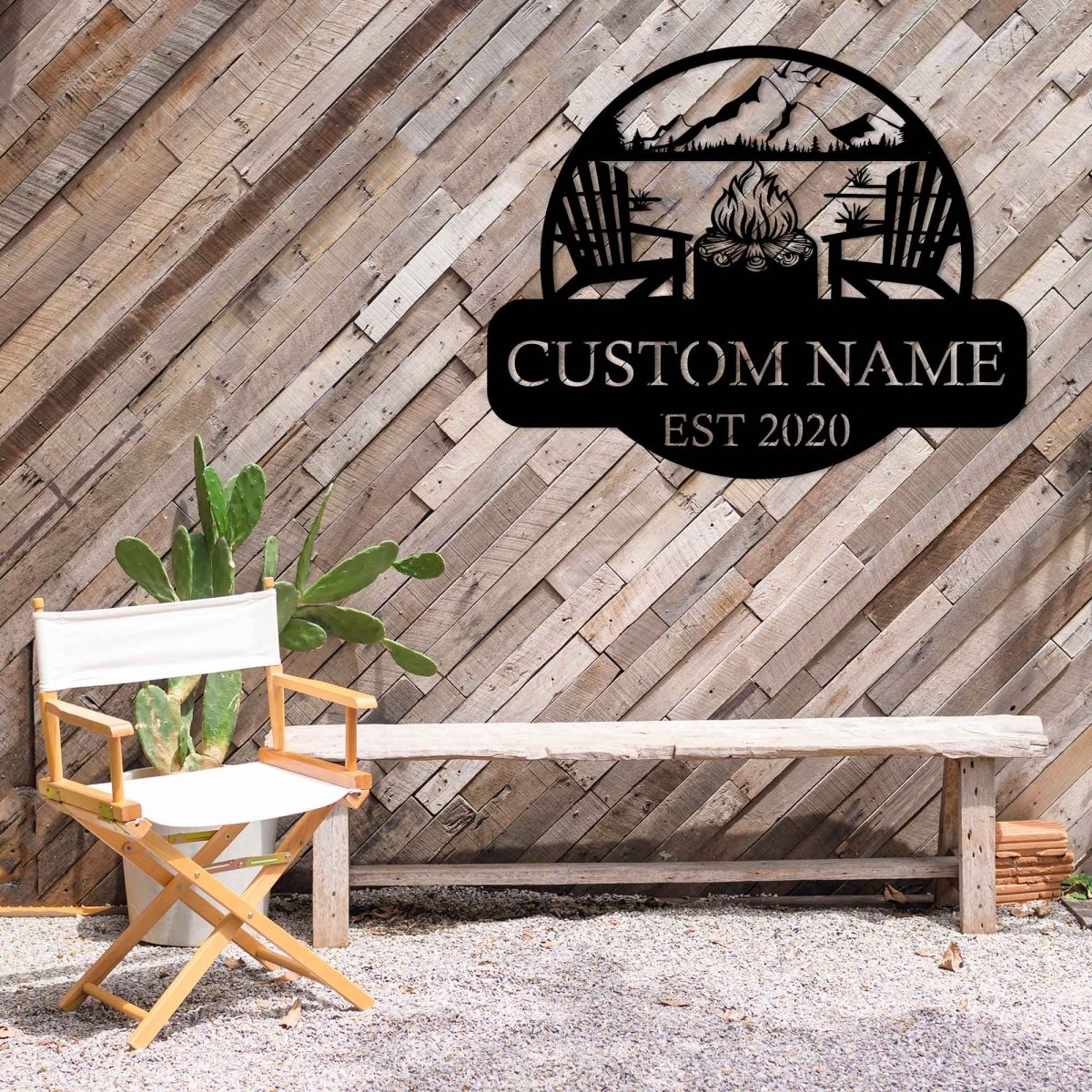 Metal Campfire Sign - BrossHome Metal Wall Art