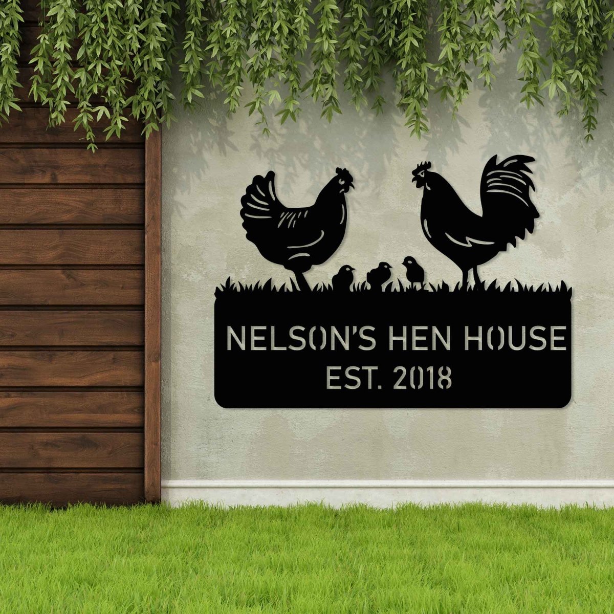 Metal Chicken Sign - BrossHome Metal Wall Art