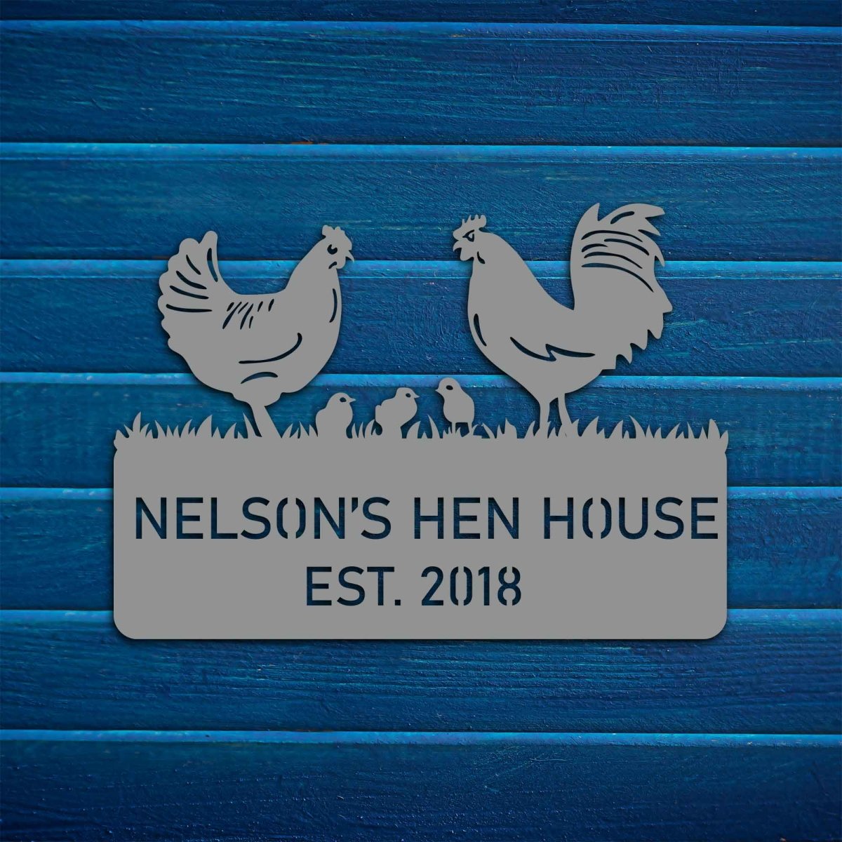 Metal Chicken Sign - BrossHome Metal Wall Art