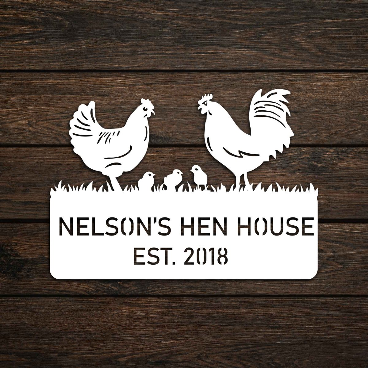Metal Chicken Sign - BrossHome Metal Wall Art