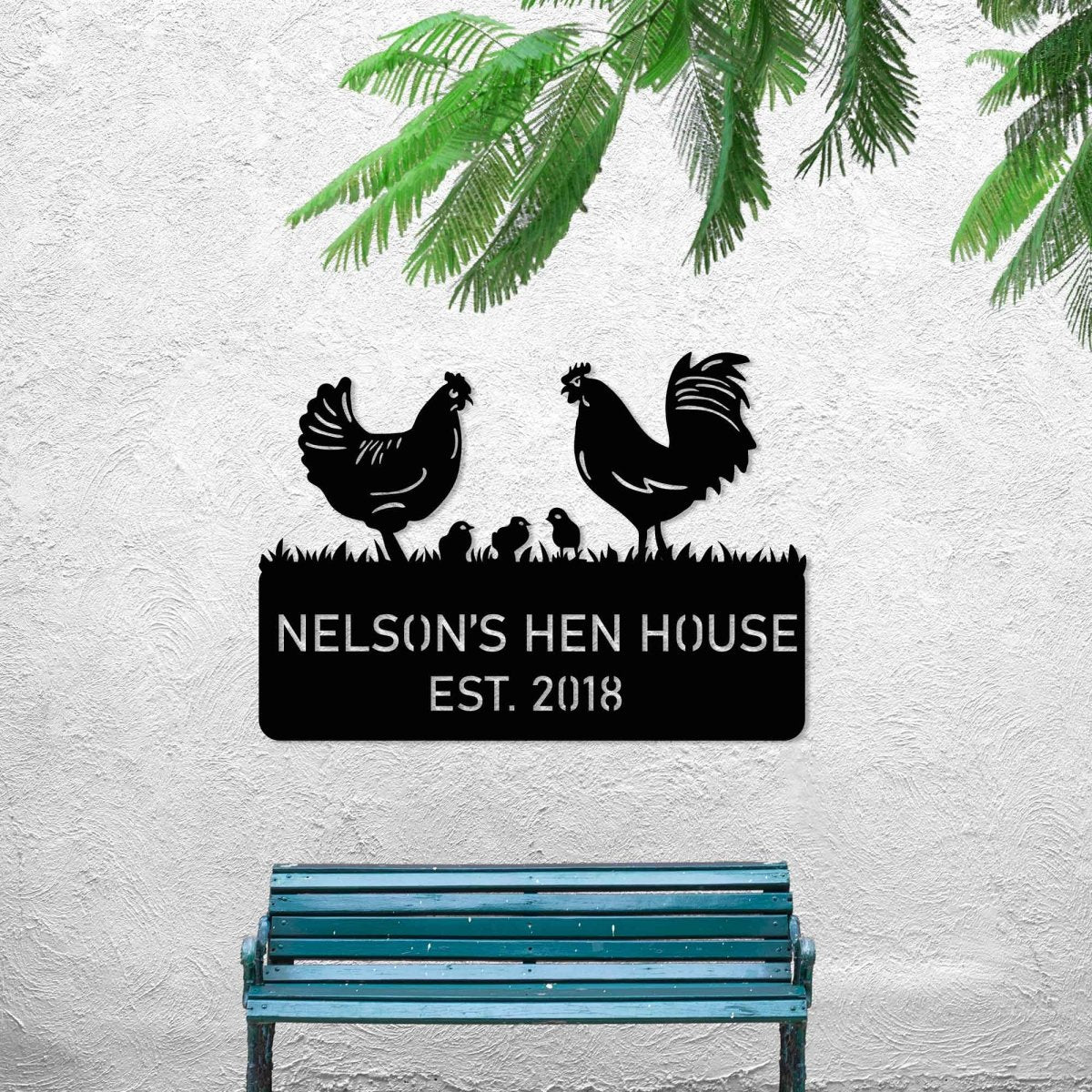 Metal Chicken Sign - BrossHome Metal Wall Art