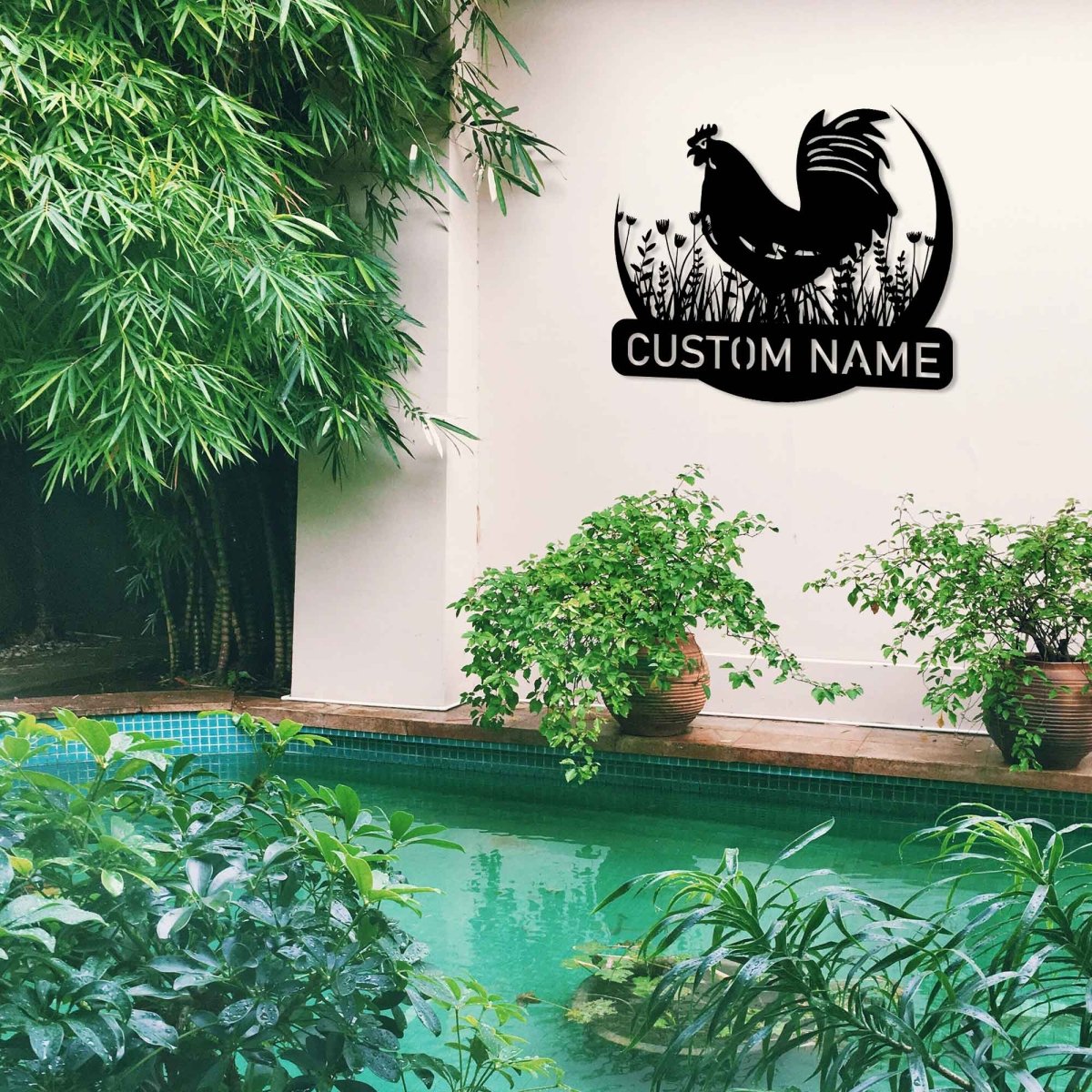 Metal Chicken Wall Decor - BrossHome Metal Wall Art