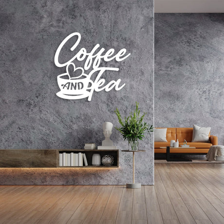 Metal Coffee and Tea Wall Art - BrossHome Metal Wall Art