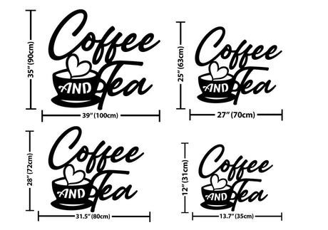 Metal Coffee and Tea Wall Art - BrossHome Metal Wall Art