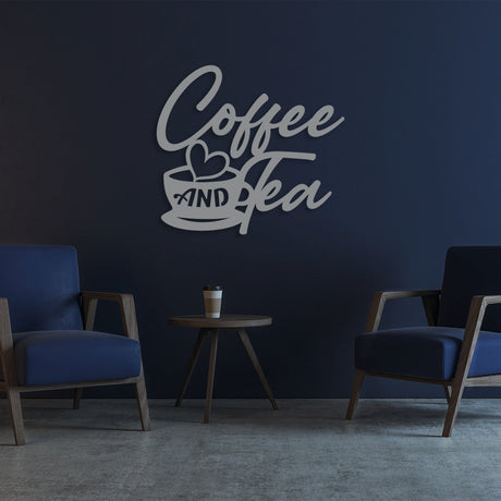 Metal Coffee and Tea Wall Art - BrossHome Metal Wall Art
