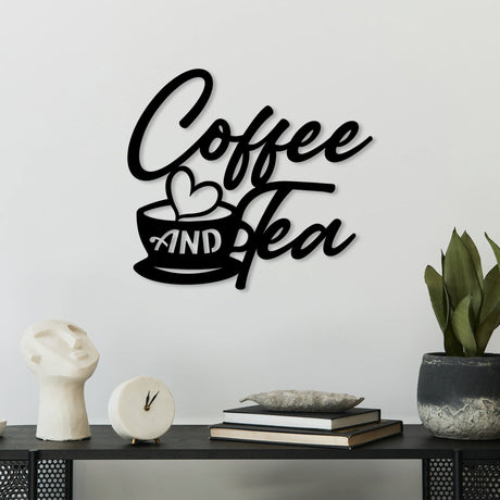 Metal Coffee and Tea Wall Art - BrossHome Metal Wall Art
