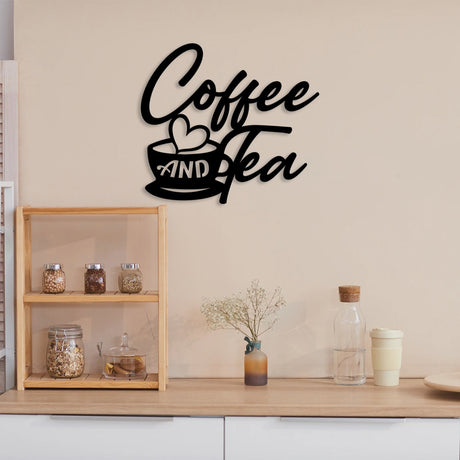 Metal Coffee and Tea Wall Art - BrossHome Metal Wall Art