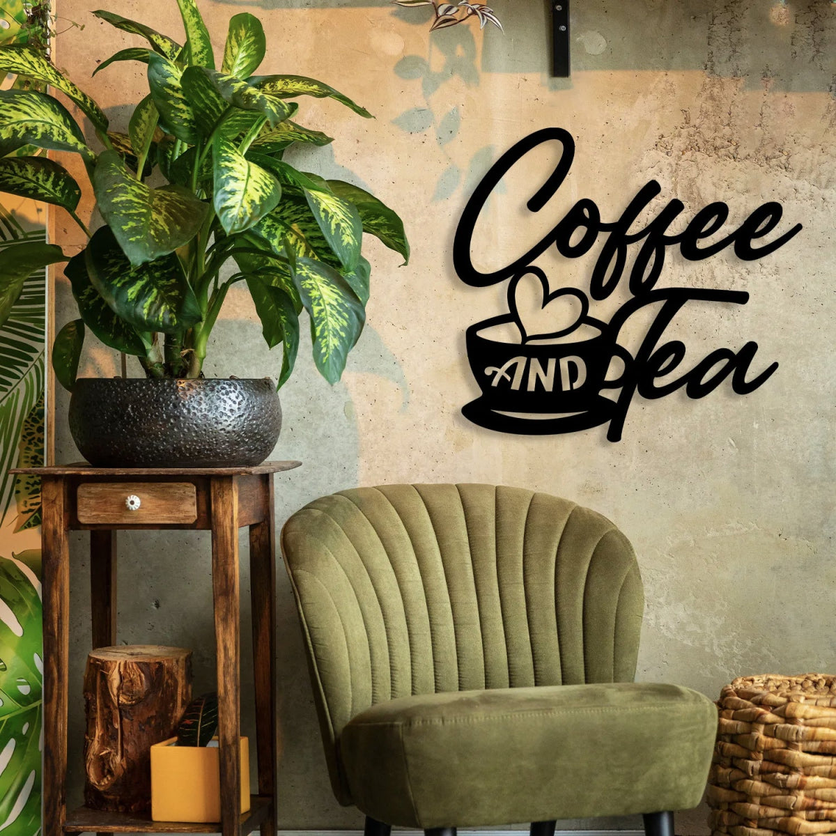 Metal Coffee and Tea Wall Art - BrossHome Metal Wall Art