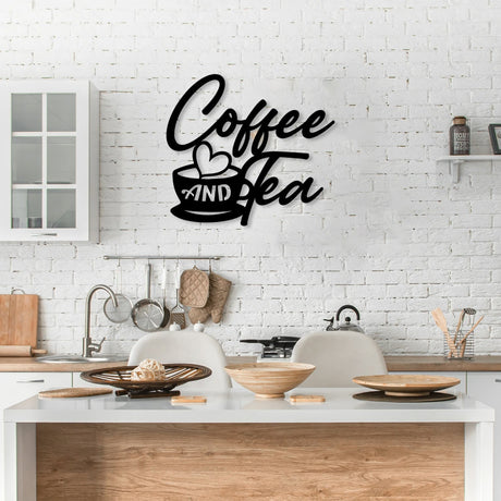 Metal Coffee and Tea Wall Art - BrossHome Metal Wall Art