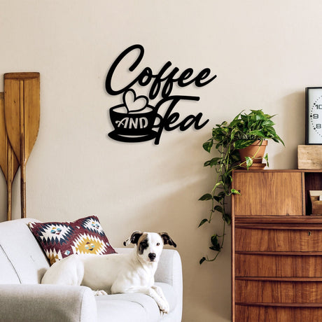 Metal Coffee and Tea Wall Art - BrossHome Metal Wall Art