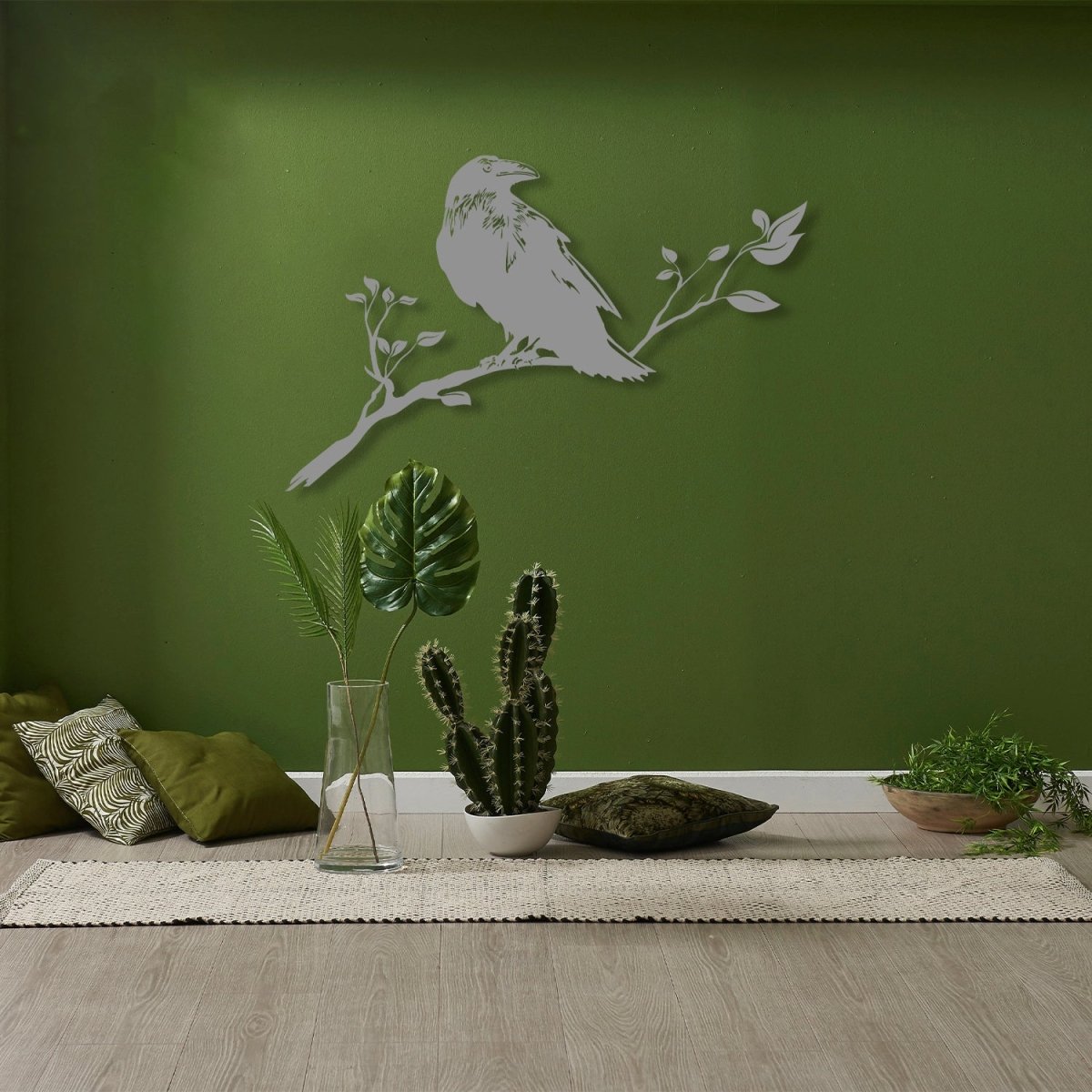 Metal Crow Art - BrossHome Metal Wall Art