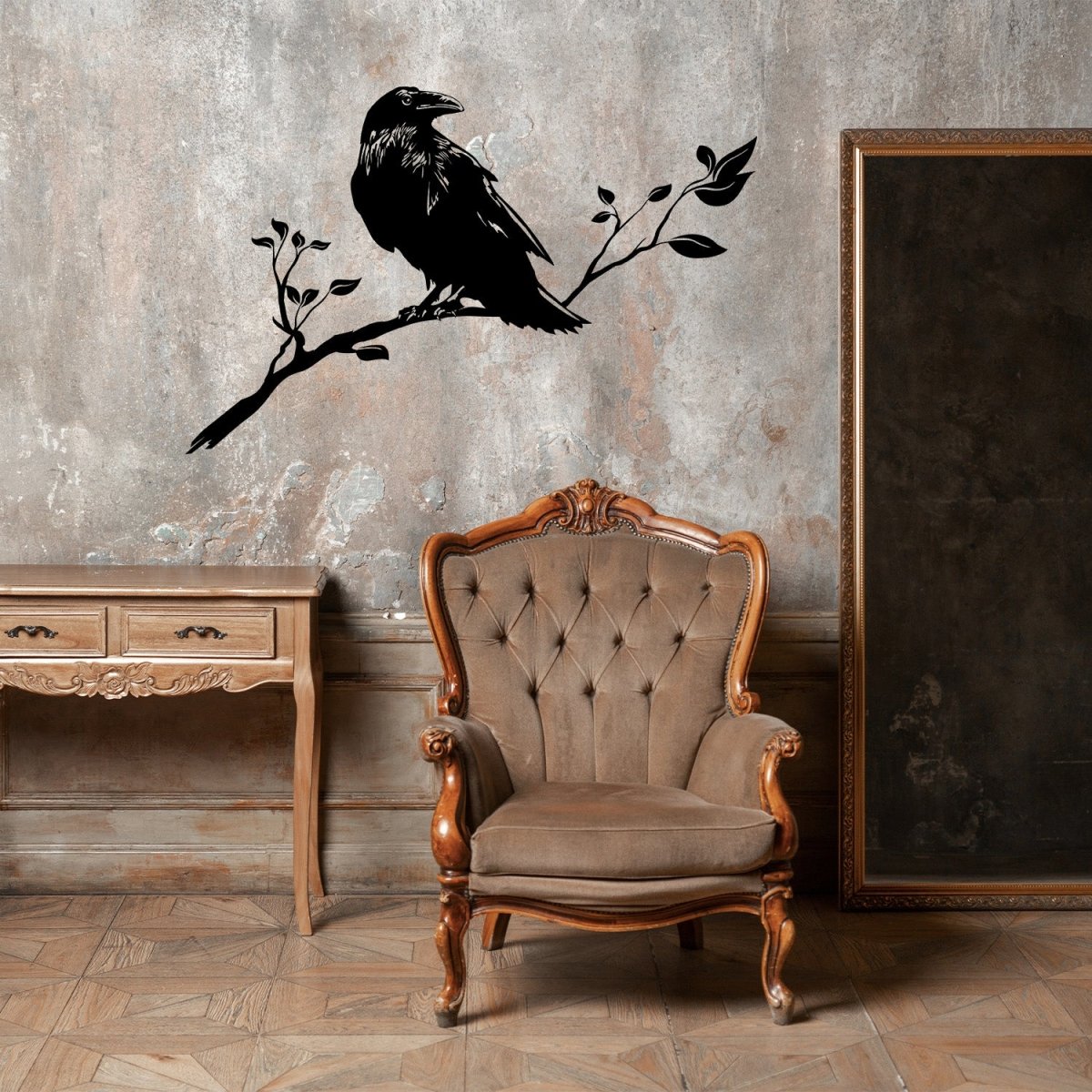 Metal Crow Art - BrossHome Metal Wall Art