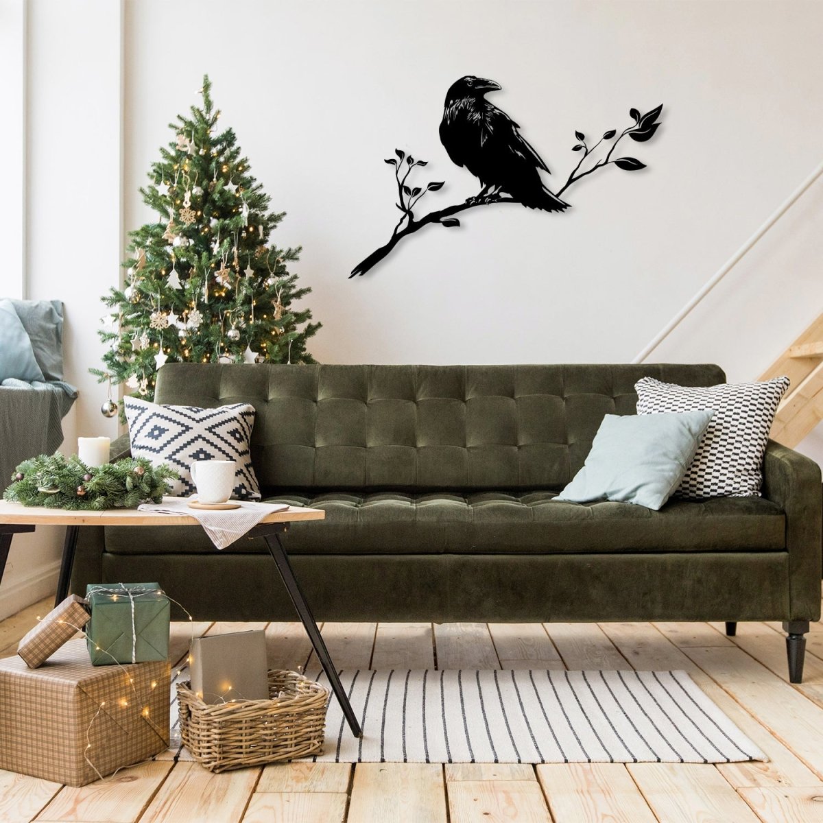 Metal Crow Art - BrossHome Metal Wall Art