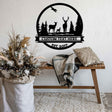 Metal Deer Family Sign - BrossHome Metal Wall Art