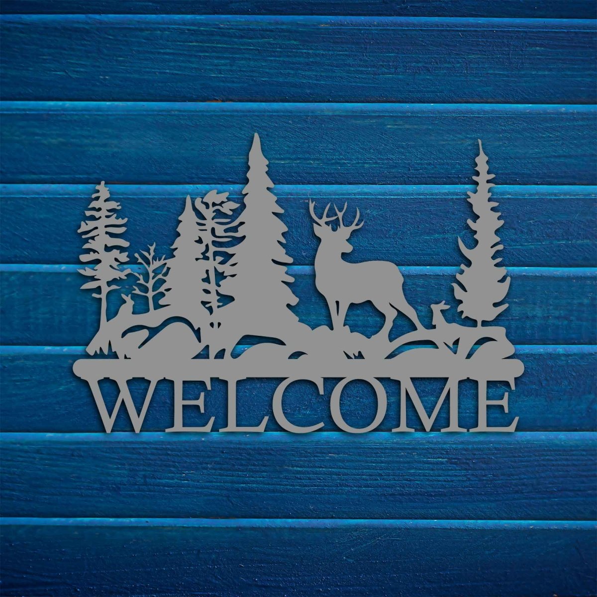 Metal Deer Welcome Sign - BrossHome Metal Wall Art
