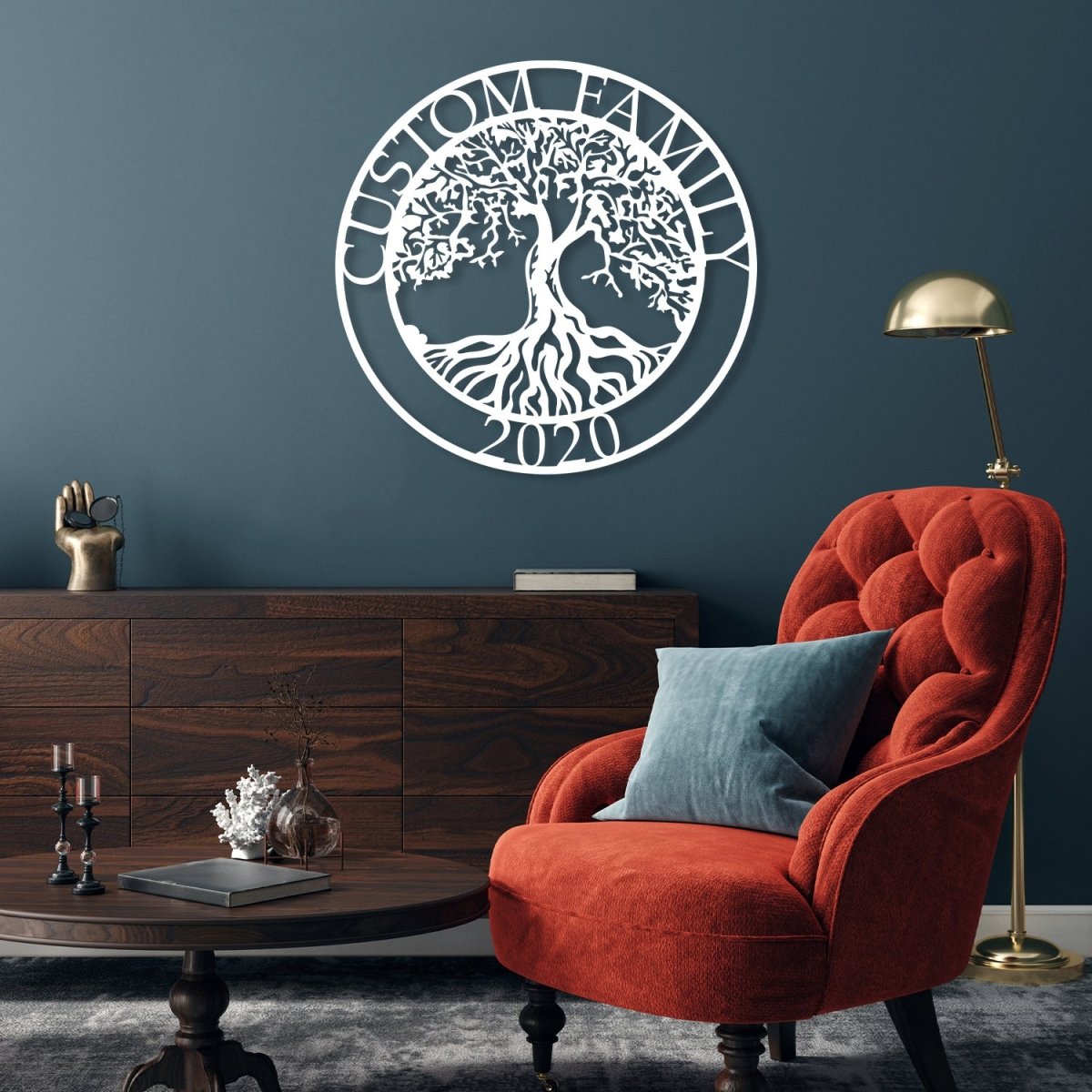 Metal Family Tree Wall Decor - BrossHome Metal Wall Art