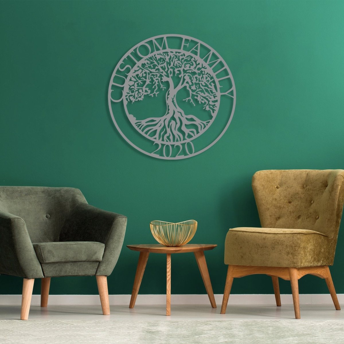 Metal Family Tree Wall Decor - BrossHome Metal Wall Art