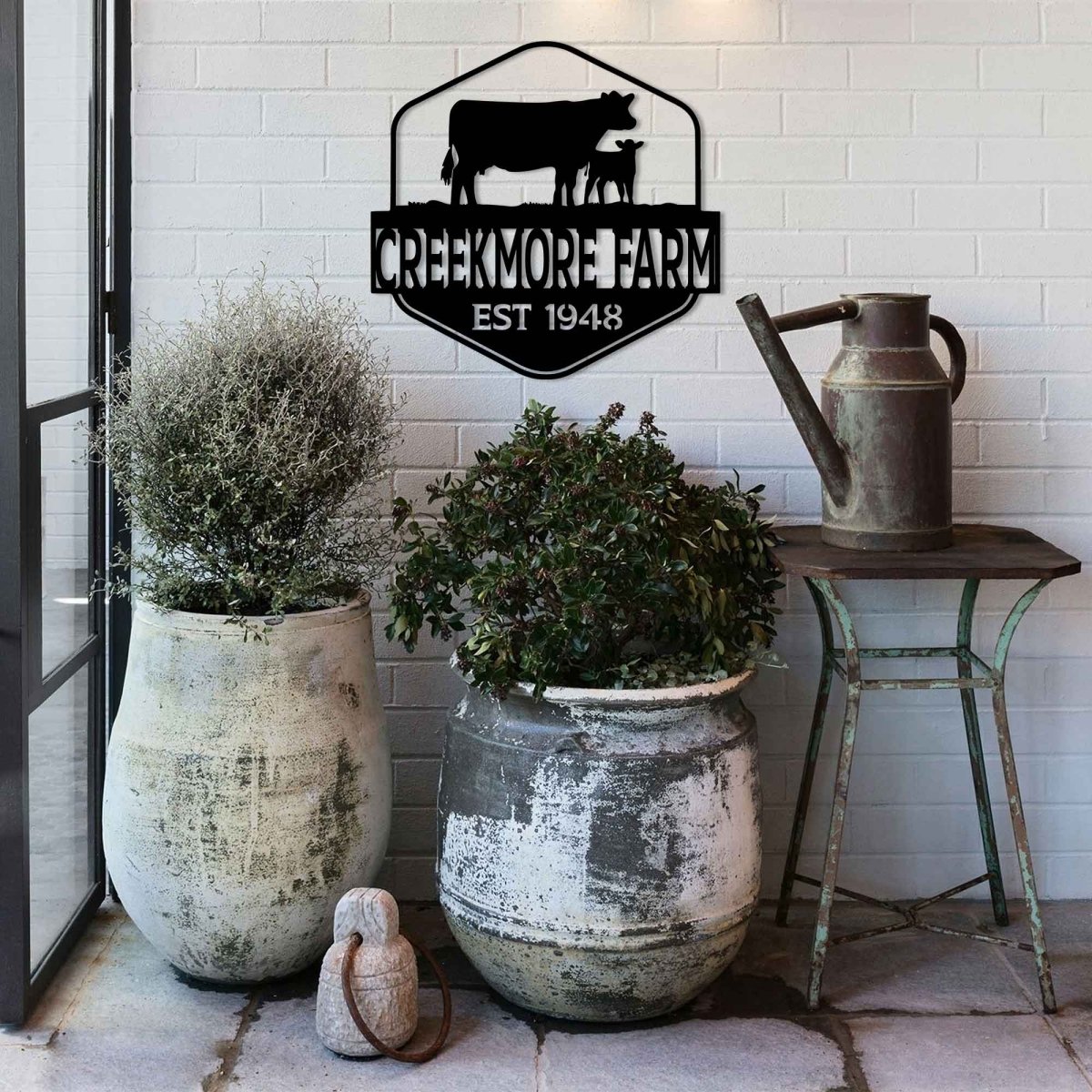 Metal Farm Name Wall Sign - BrossHome Metal Wall Art