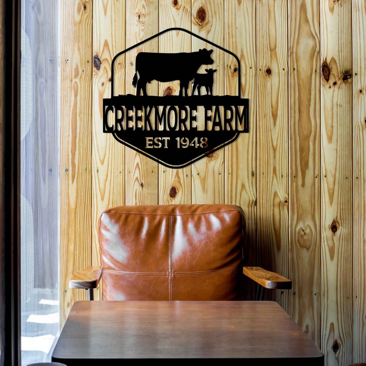 Metal Farm Name Wall Sign - BrossHome Metal Wall Art