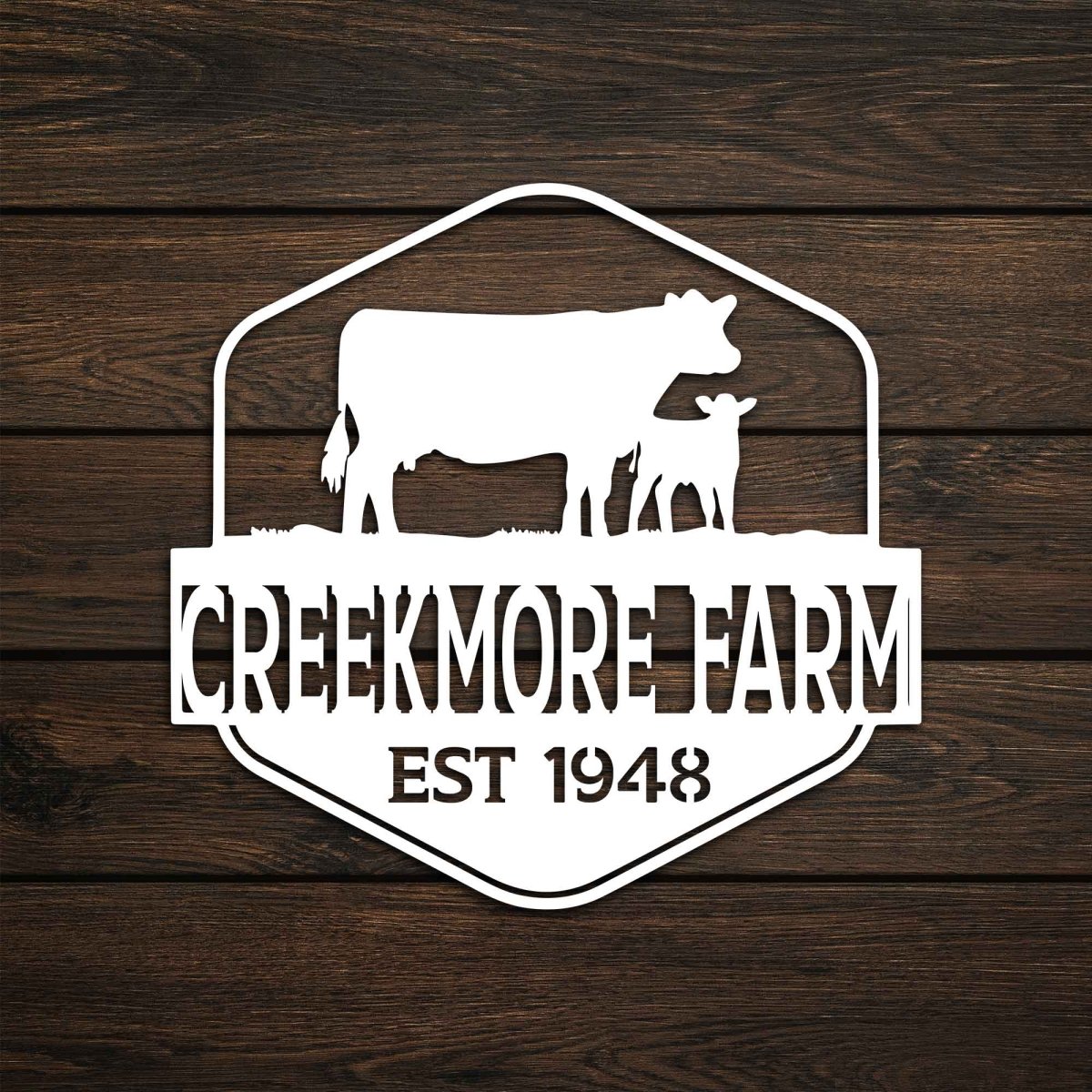 Metal Farm Name Wall Sign - BrossHome Metal Wall Art