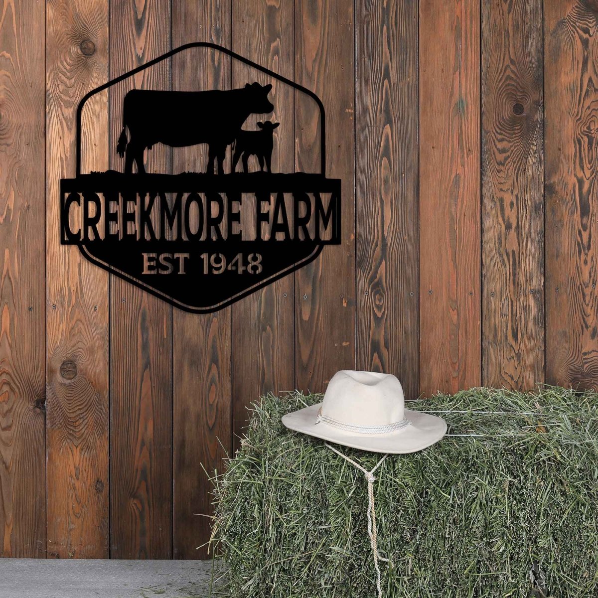 Metal Farm Name Wall Sign - BrossHome Metal Wall Art