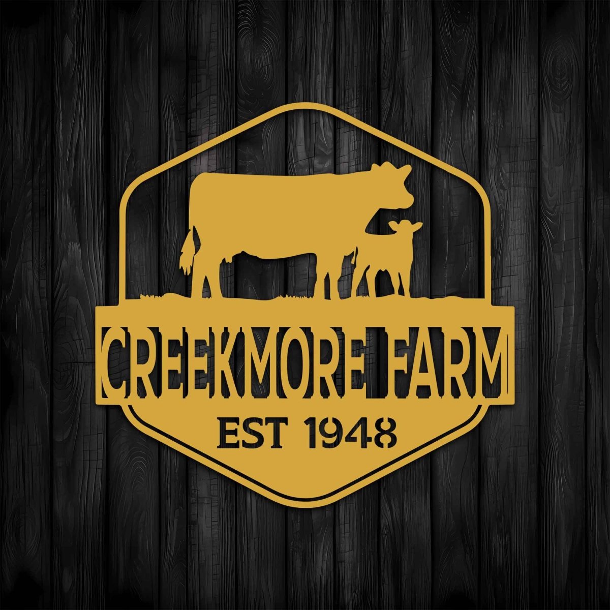 Metal Farm Name Wall Sign - BrossHome Metal Wall Art