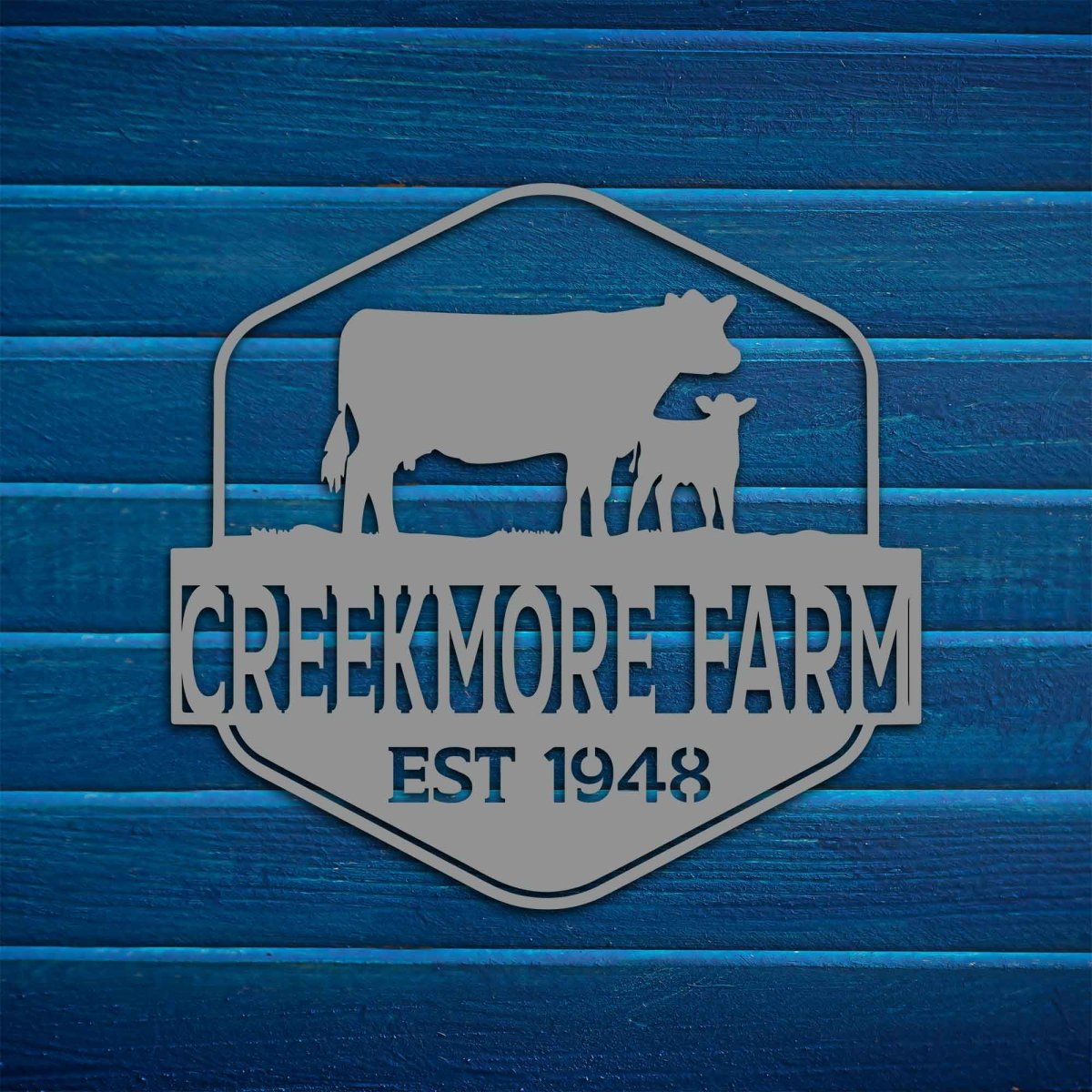 Metal Farm Name Wall Sign - BrossHome Metal Wall Art