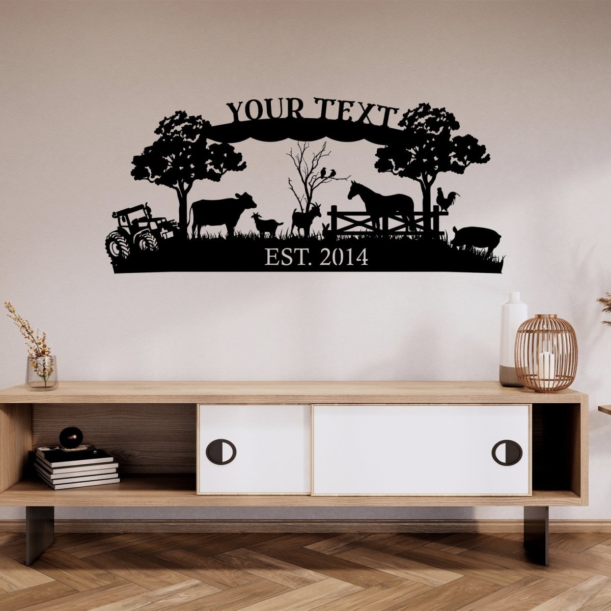 Metal Farm Sign - BrossHome Metal Wall Art