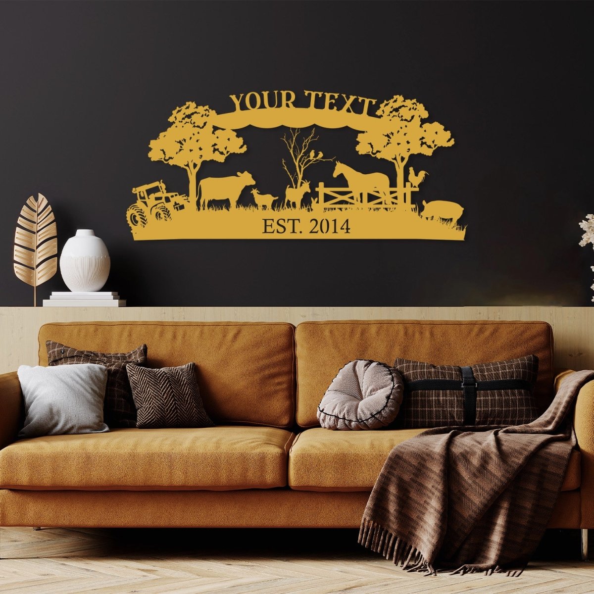 Metal Farm Sign - BrossHome Metal Wall Art